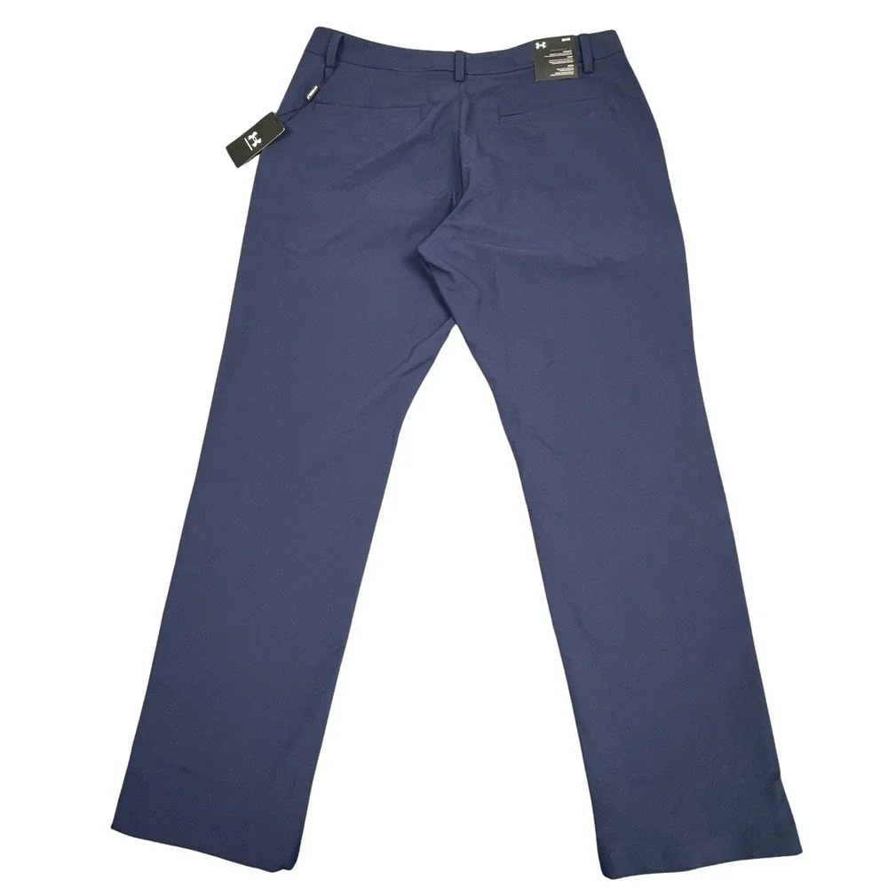 NWT Under Armour 38x32 Matchplay Performance Golf Pants Navy Blue Straight Leg